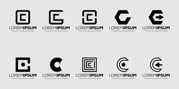 premium-vector-set-bundle-leter-c-logo-design