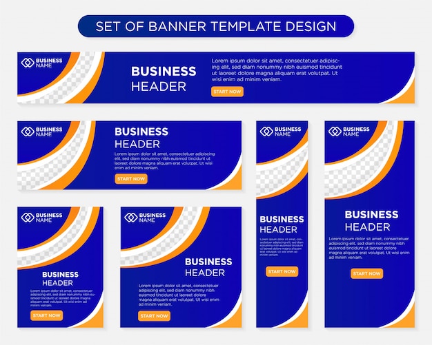 Premium Vector | Set of business banner template design different ...