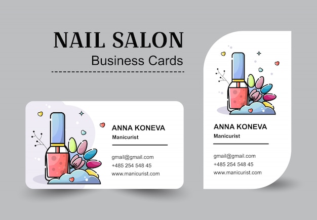 Download Free Set Of Business Cards For Nail Salon Premium Vector Use our free logo maker to create a logo and build your brand. Put your logo on business cards, promotional products, or your website for brand visibility.