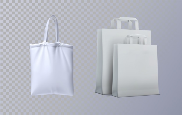 Download Set of canvas bags. mock-up. black and white tote shopping ...