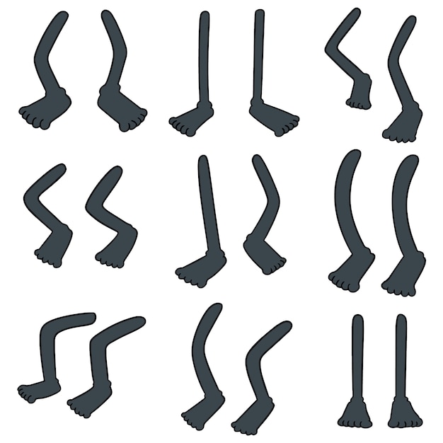 Premium Vector Set Of Cartoon Leg 