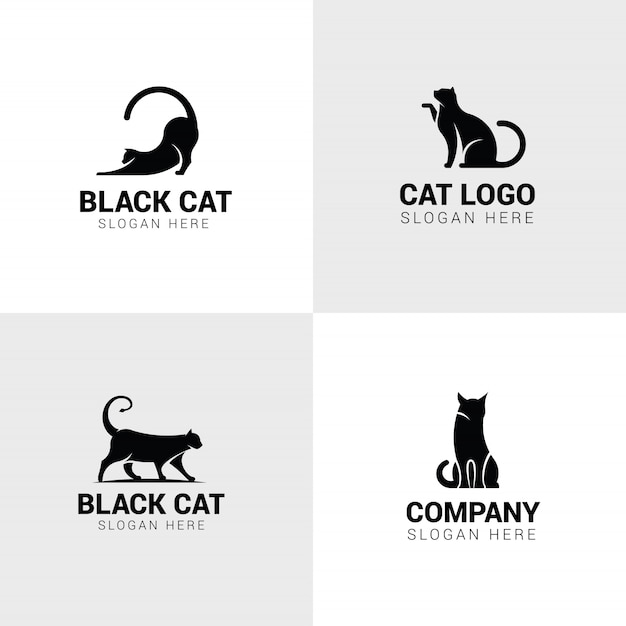 Download Free Set Of Cat Logos Premium Vector Use our free logo maker to create a logo and build your brand. Put your logo on business cards, promotional products, or your website for brand visibility.