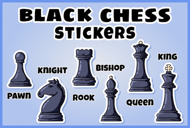 Premium Vector | Set of chess labels