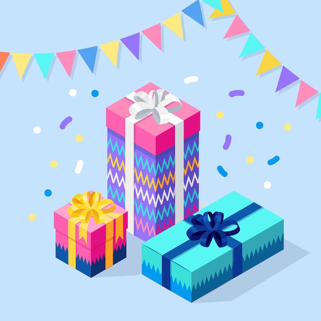 premium-vector-set-of-christmas-gifts