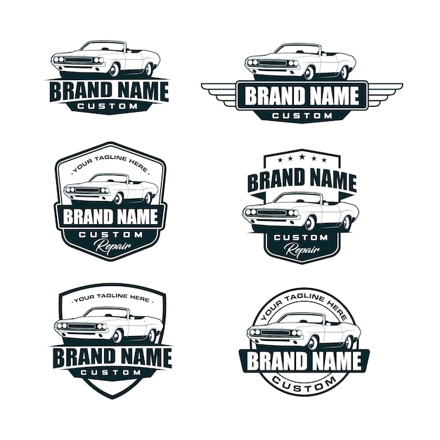 Download Free Set Of Classic Car Logo Template Premium Vector Use our free logo maker to create a logo and build your brand. Put your logo on business cards, promotional products, or your website for brand visibility.