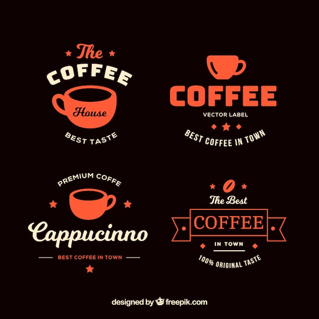 Download Free Download This Free Vector Set Of Coffee Shop Badges In Vintage Style Use our free logo maker to create a logo and build your brand. Put your logo on business cards, promotional products, or your website for brand visibility.