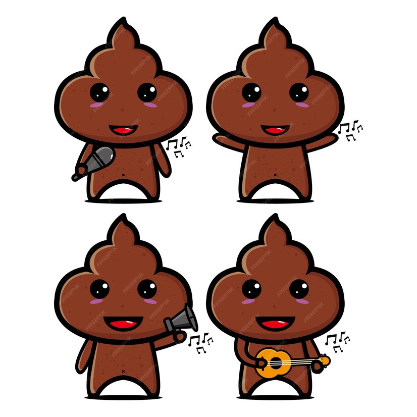 Premium Vector Set Collection Of Cute Poop Mascot Design Isolated On