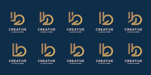 Premium Vector | Set Collection Initial B Logo Design Template. Premium ...