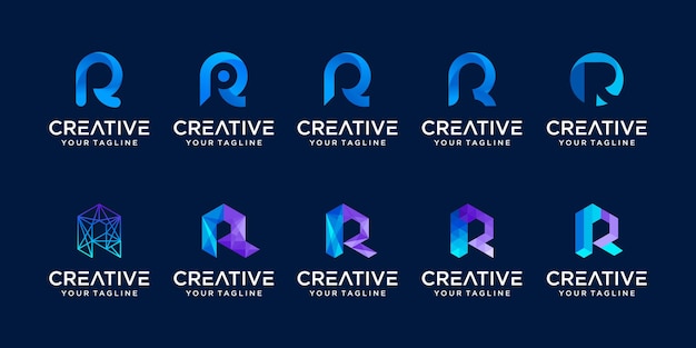 Premium Vector Set Of Collection Initial Letter R Rr Logo Template Icons For Business Of Fashion Sport Automotive Technology Digital