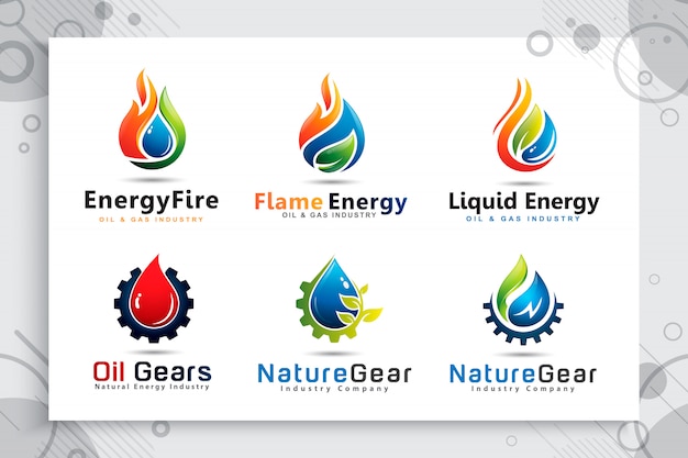 Download Free Set Collection Of Water Drop Logo With Gears Cogs Concept For Use our free logo maker to create a logo and build your brand. Put your logo on business cards, promotional products, or your website for brand visibility.