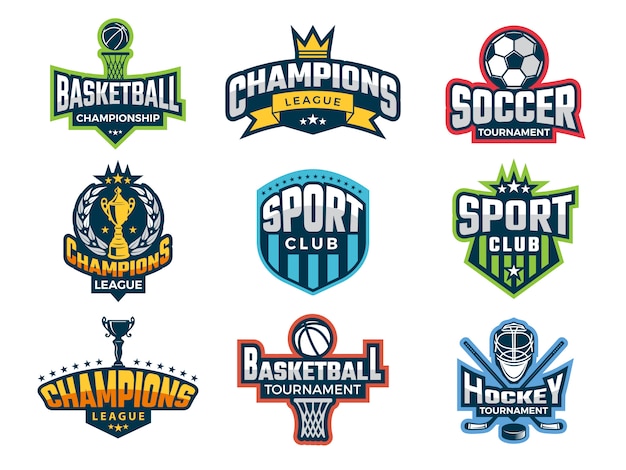 Download Free Set Of College Team Cup Competitions Athlete Recreation Badges Premium Vector Use our free logo maker to create a logo and build your brand. Put your logo on business cards, promotional products, or your website for brand visibility.