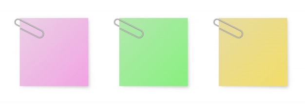 Premium Vector | Set of color note papers