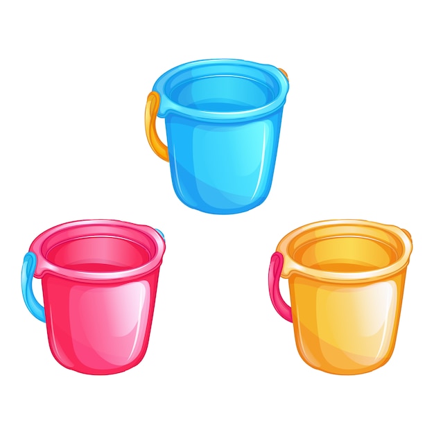 plastic toy buckets