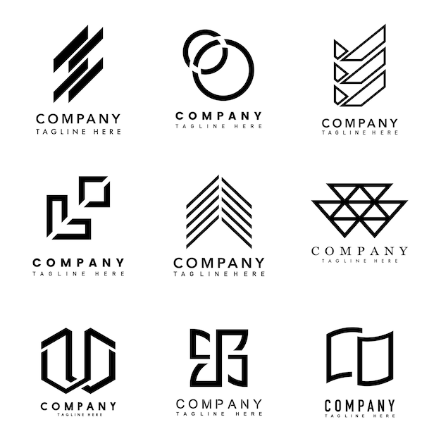 Download Free Free Vector Set Of Company Logo Design Ideas Vector Use our free logo maker to create a logo and build your brand. Put your logo on business cards, promotional products, or your website for brand visibility.