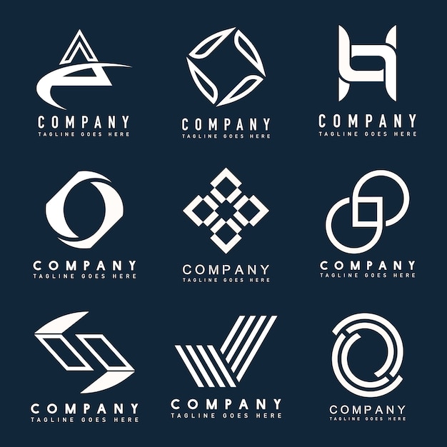 Set of company logo design ideas vector Vector | Free Download