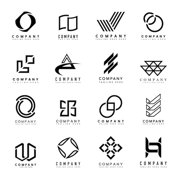 Download Free Set Of Company Logo Design Ideas Vector Free Vector Use our free logo maker to create a logo and build your brand. Put your logo on business cards, promotional products, or your website for brand visibility.