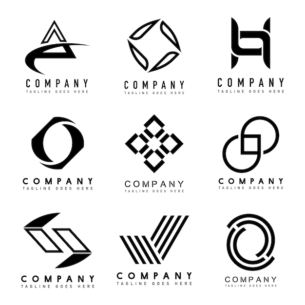 Download Free Download Free Set Of Company Logo Design Ideas Vector Freepik Use our free logo maker to create a logo and build your brand. Put your logo on business cards, promotional products, or your website for brand visibility.