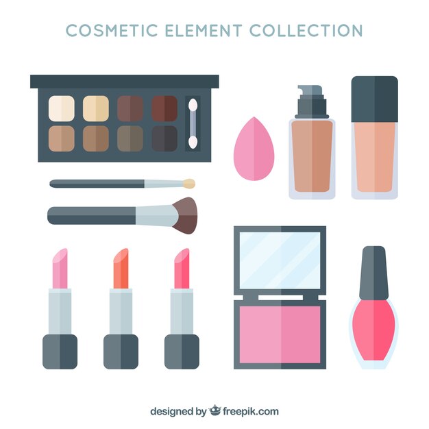 Free Vector | Set of cosmetics