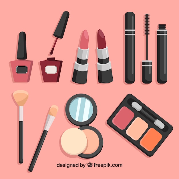 Free Vector | Set of cosmetics