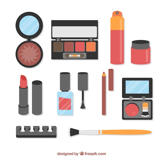 Free Vector | Set of cosmetics