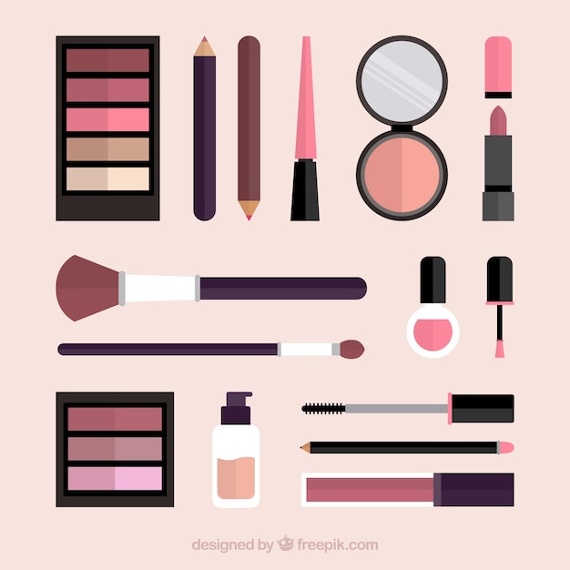 Free Vector | Set of cosmetics