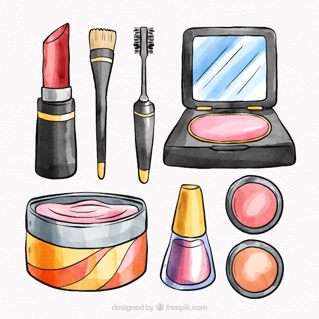 Free Vector | Set of cosmetics