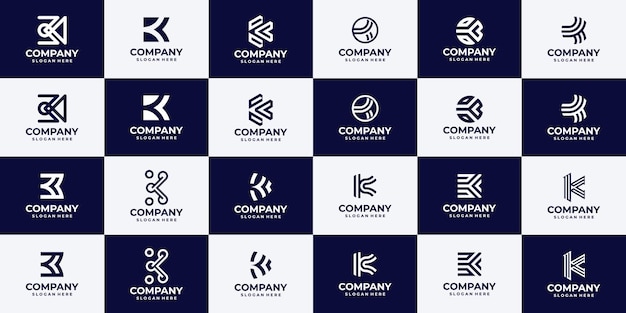 Premium Vector Set Of Creative Company Logo Design Ideas