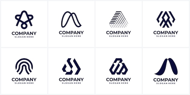 Premium Vector | Set of creative company logo designs