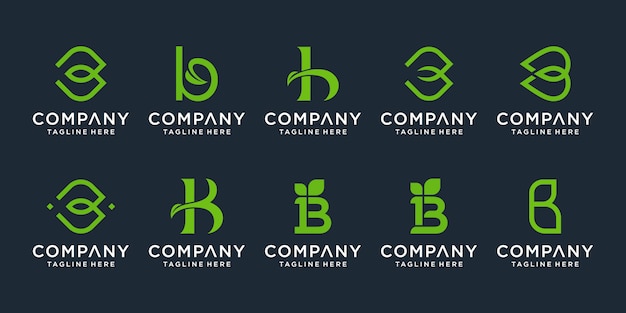 Download Free Set Of Creative Monogram Letter B Logo Design Inspiration Premium Vector Use our free logo maker to create a logo and build your brand. Put your logo on business cards, promotional products, or your website for brand visibility.