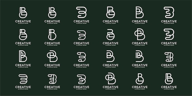 Premium Vector | Set Of Creative Monogram Letter B Logo Design