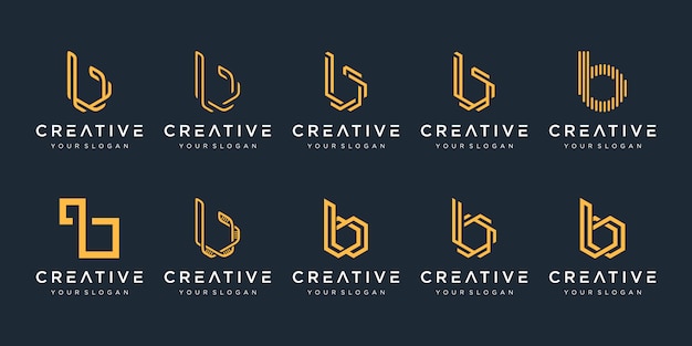 Download Free Set Of Creative Monogram Letter B Logo Template The Logo Can Be Use our free logo maker to create a logo and build your brand. Put your logo on business cards, promotional products, or your website for brand visibility.