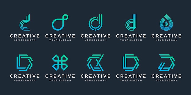 Download Free Set Of Creative Monogram Letter D Logo Design Template The Logo Use our free logo maker to create a logo and build your brand. Put your logo on business cards, promotional products, or your website for brand visibility.