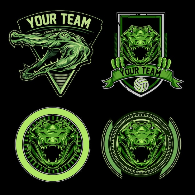 Download Free Set Of Crocodile Sport Logo Premium Vector Use our free logo maker to create a logo and build your brand. Put your logo on business cards, promotional products, or your website for brand visibility.