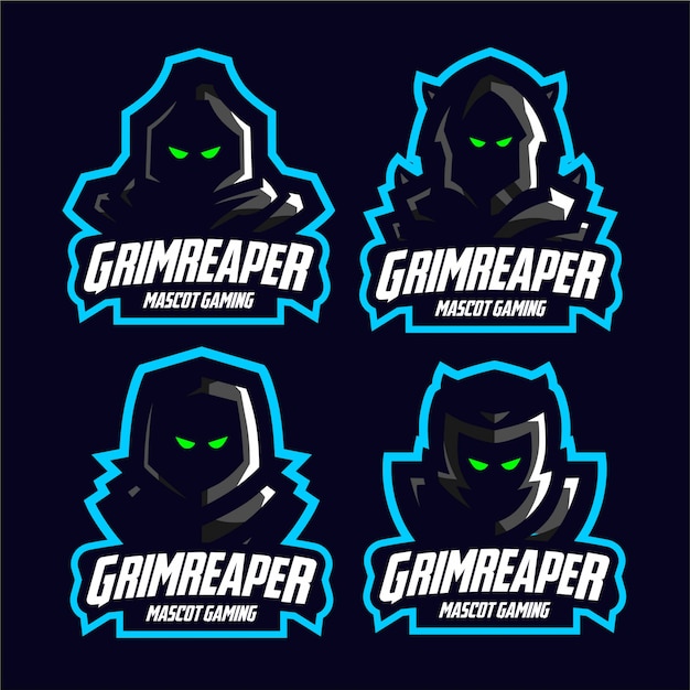 Download Free Set Dark Grim Reaper Mascot Gaming Logo Premium Vector Use our free logo maker to create a logo and build your brand. Put your logo on business cards, promotional products, or your website for brand visibility.