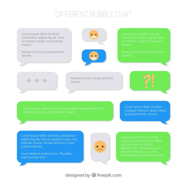 Premium Vector Set Of Different Bubbles Chat For Messenger App