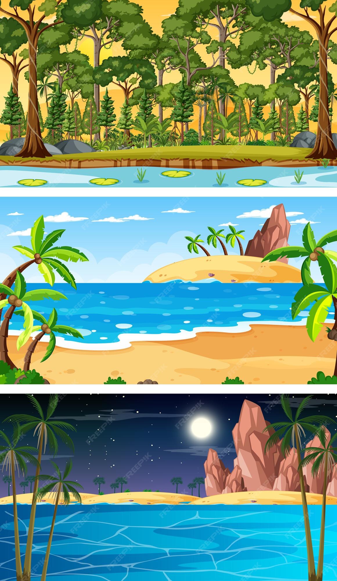 premium-vector-set-of-different-types-of-forest-horizontal-scenes