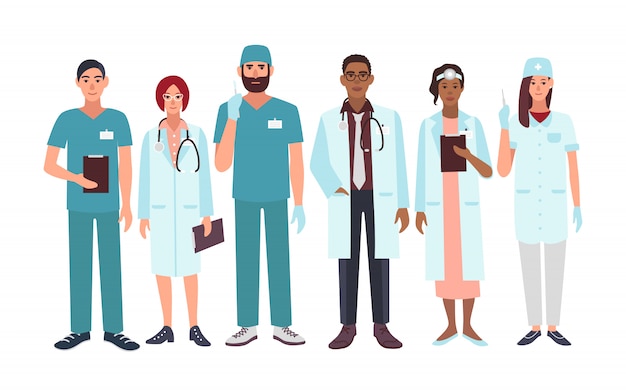 Premium Vector | Set of doctors different specialization, nurse ...