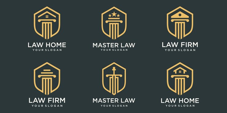 Premium Vector | Set of elegant pillar, law firm, attorney logo design ...