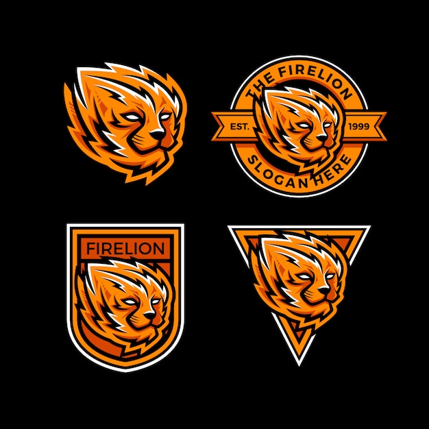 Download Free Set Of Fire Lion Esport Logo Template Premium Vector Use our free logo maker to create a logo and build your brand. Put your logo on business cards, promotional products, or your website for brand visibility.
