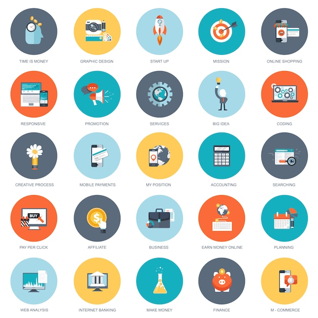 flat style icons flat style icons