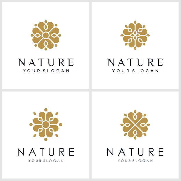 Download Free Set Of Flower Logo S Inspiration Logos Can Be Used For Spa Use our free logo maker to create a logo and build your brand. Put your logo on business cards, promotional products, or your website for brand visibility.