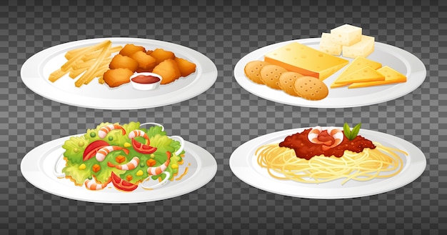 Free Vector | Set of food on transparent