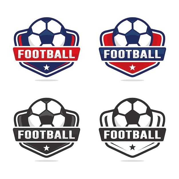 Premium Vector | Set of football logo template