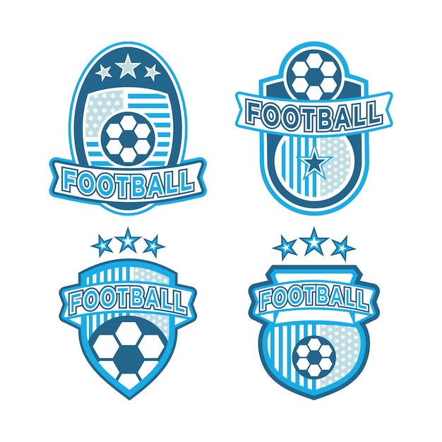 Set of football logo | Premium Vector