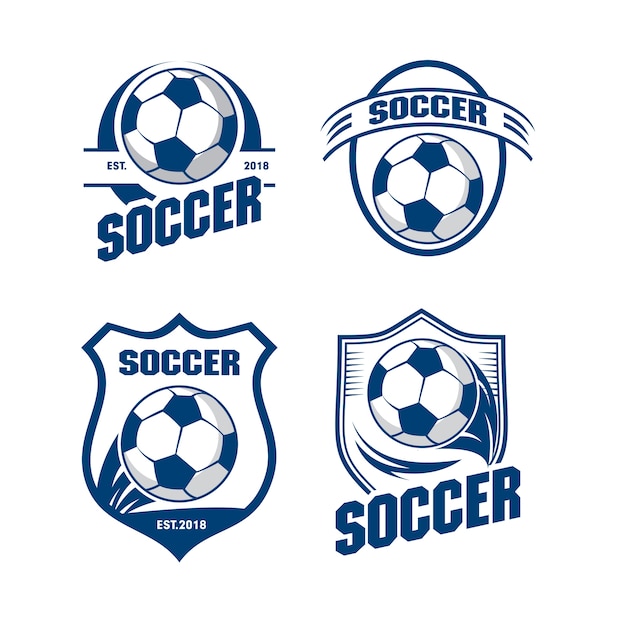 Download Free Set Of Football Soccer Emblem Logo Template Premium Vector Use our free logo maker to create a logo and build your brand. Put your logo on business cards, promotional products, or your website for brand visibility.