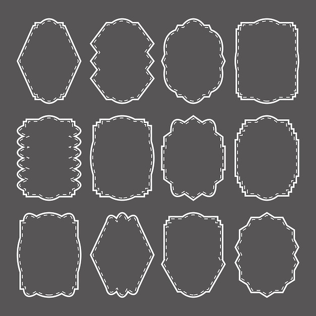 Set of frames. Vector | Premium Download