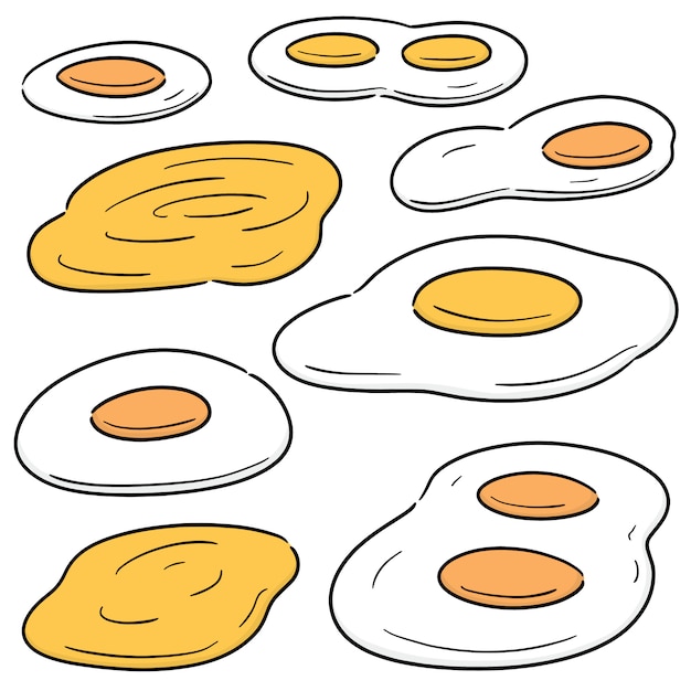 Set Of Fried Egg 