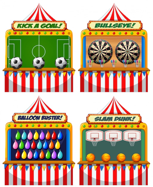 premium-vector-a-set-of-fun-fair-game