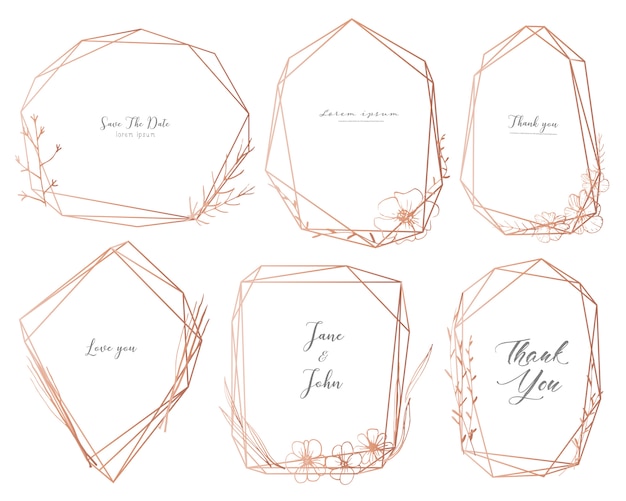 Premium Vector | Set of geometric frame.