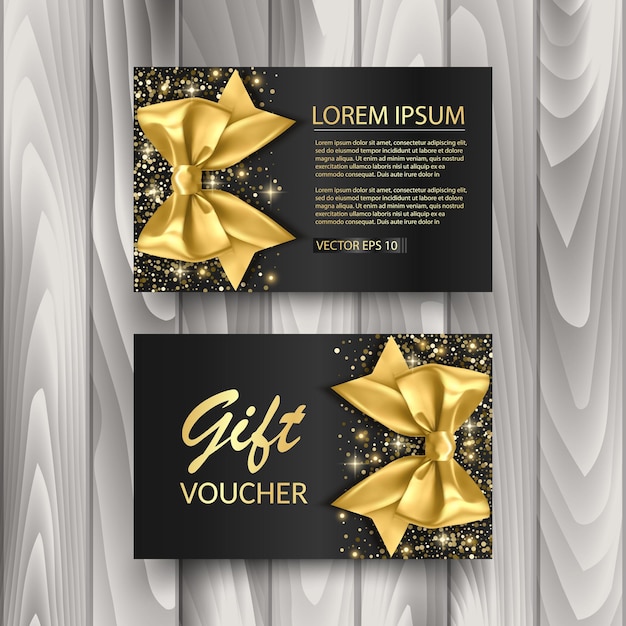  Set of gift voucher card template
